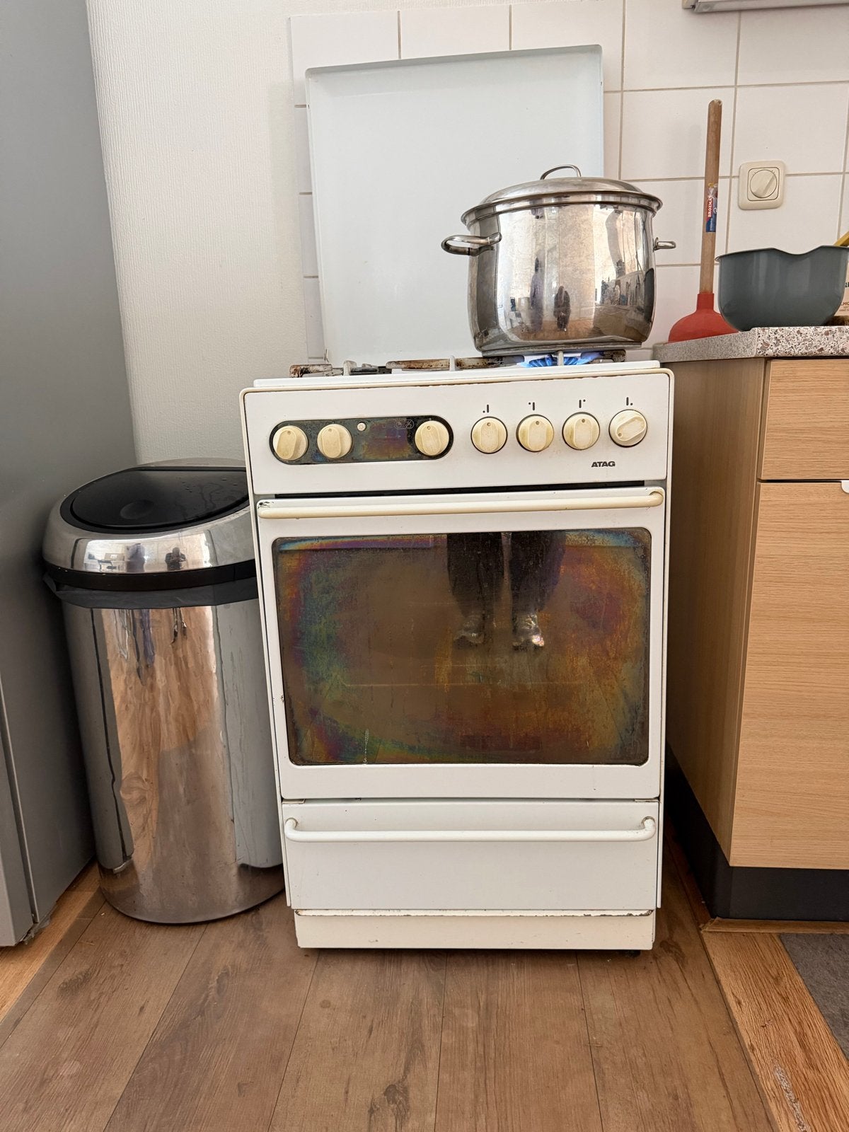ATAG Fornuis met Oven - Prima Werkend, Witgoed en Apparatuur, Gebruikt, 60 cm of meer, Grill, Gas