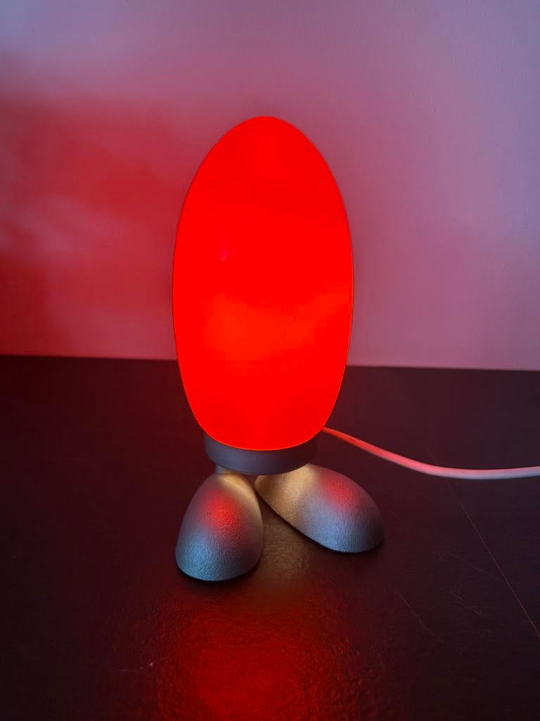 Ikea dino egg lampje rood, Huis en Inrichting, Lampen | Tafellampen, Ophalen, Zo goed als nieuw, Minder dan 50 cm