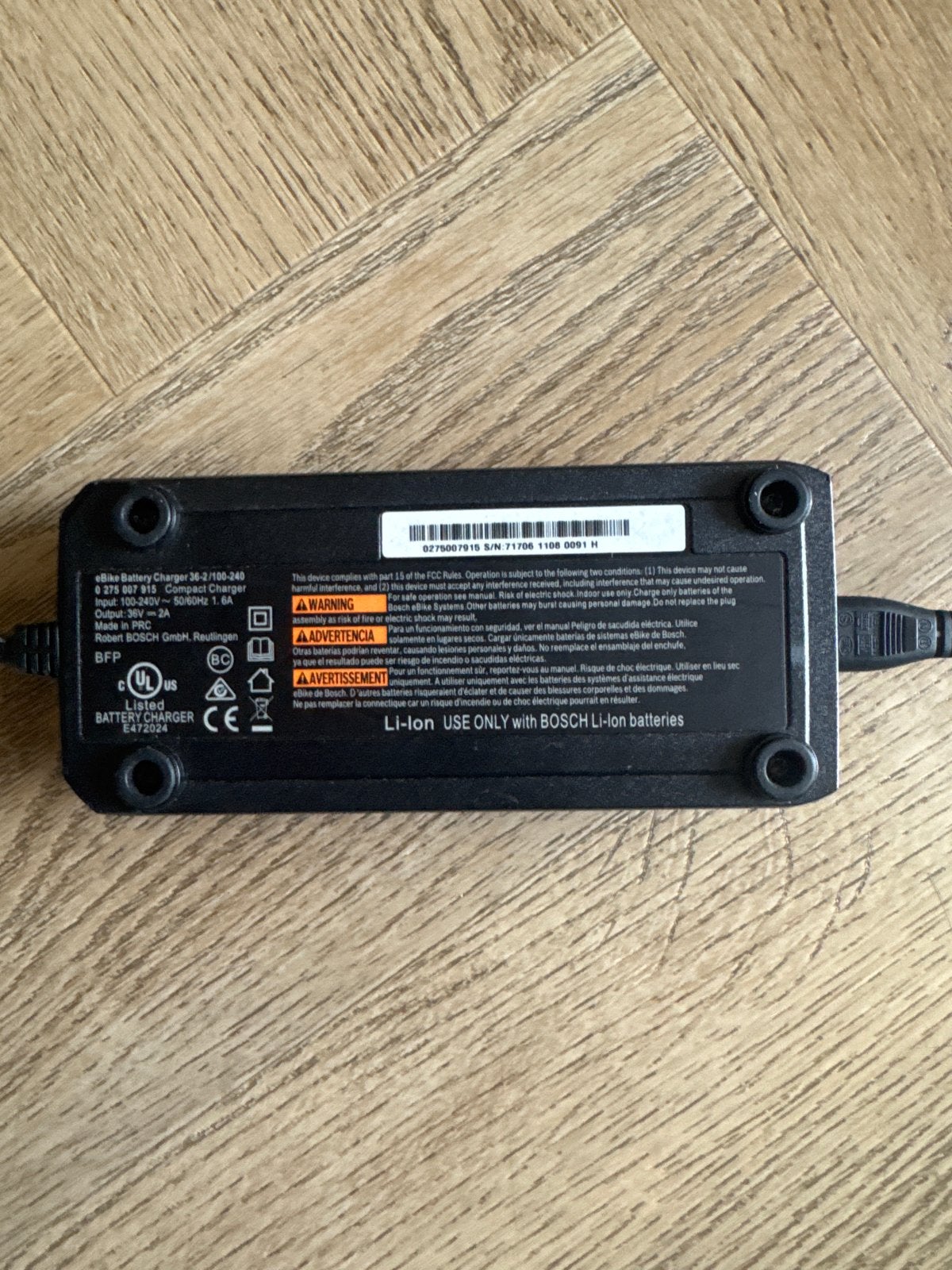 Bosch 36V Li-ion Acculader voor E-bike, Ophalen, Gebruikt