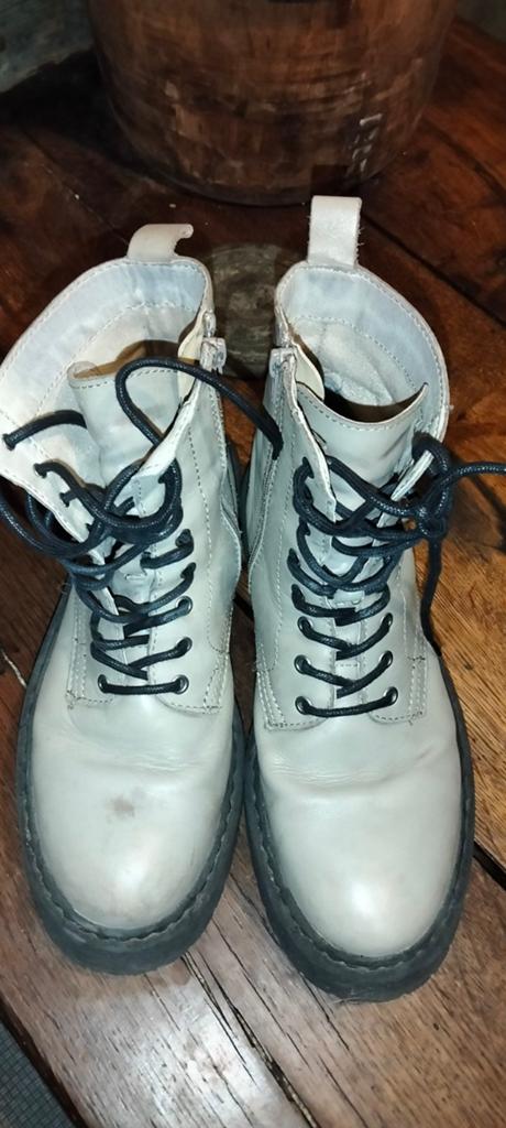 Dames laarzen ecru, Hoge laarzen, ., Beige, Ophalen of Verzenden
