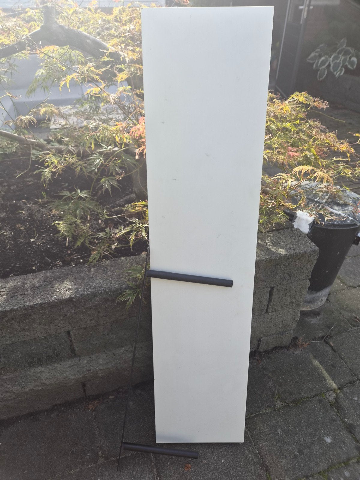 Witte ophangplank met verborgen steun - 26x112 cm, Ophalen, Gebruikt, Wit, Hout