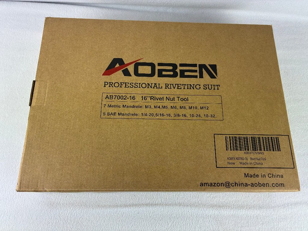 AOBEN AB7002-16 Blindklinkmoertangset 16 inch – 12 maten, ., Nieuw, Ophalen of Verzenden, ,