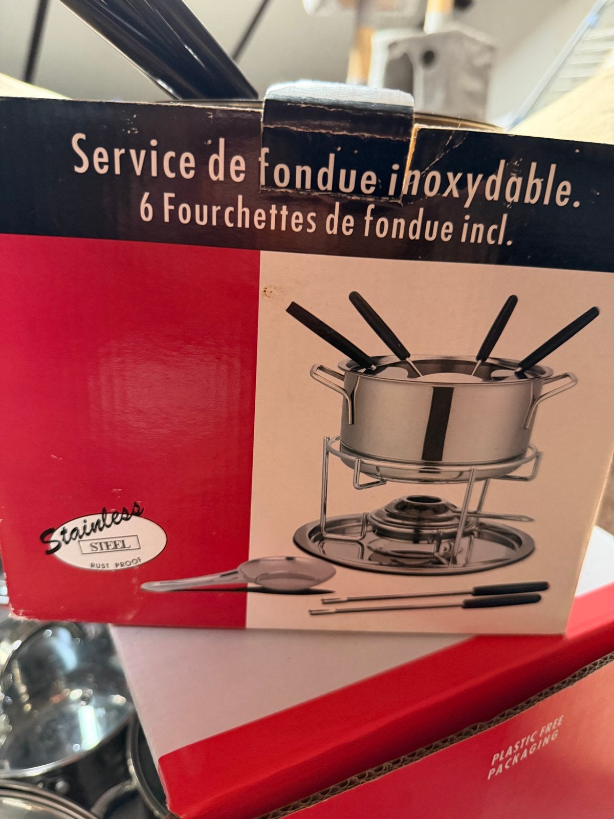 Fondueset voor 6 personen - Roestvrij staal, Witgoed en Apparatuur, Fonduesets, Ophalen, Nieuw, Brander, Fondueset