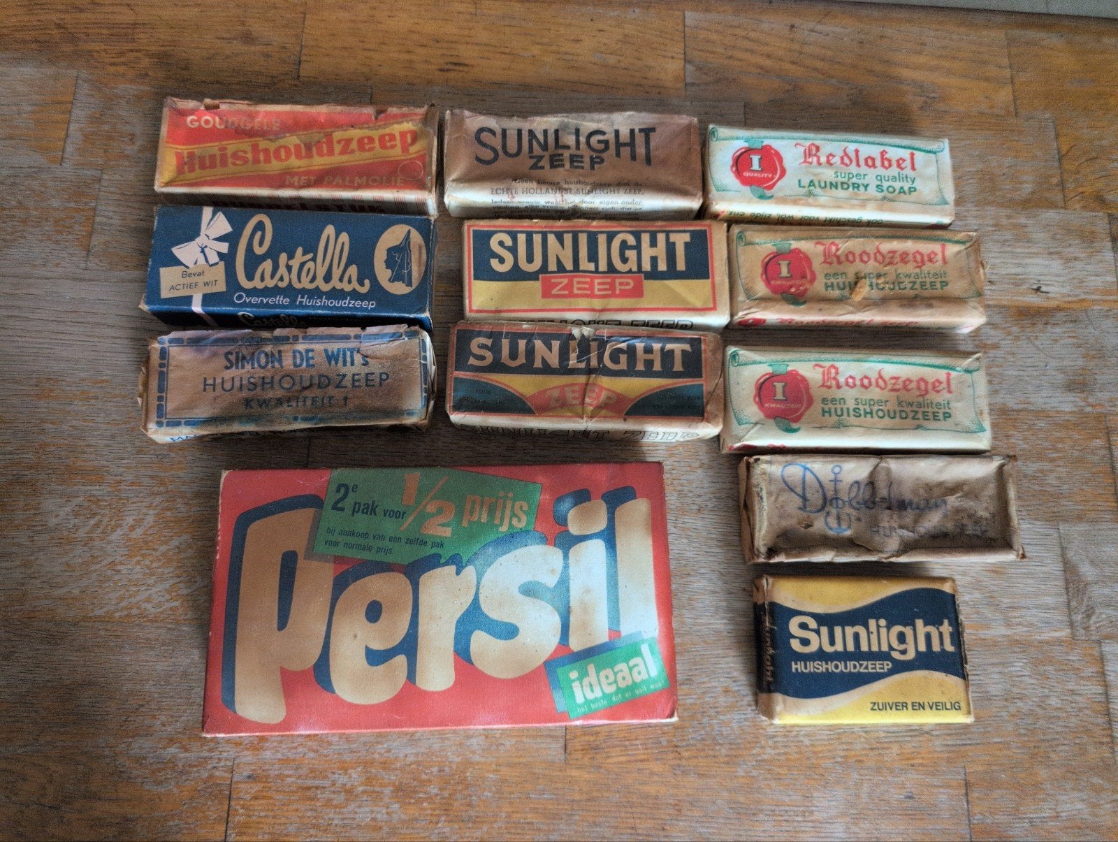 Vintage Huishoudzeep & Waspoeder Jaren '50 - Collectie, Antiek en Kunst, Ophalen of Verzenden