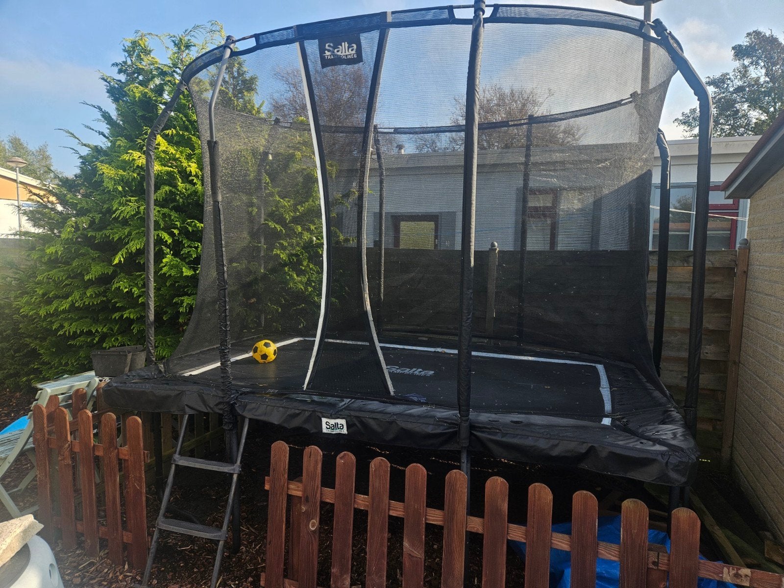 salta trampoline 244x350, Ophalen, Gebruikt