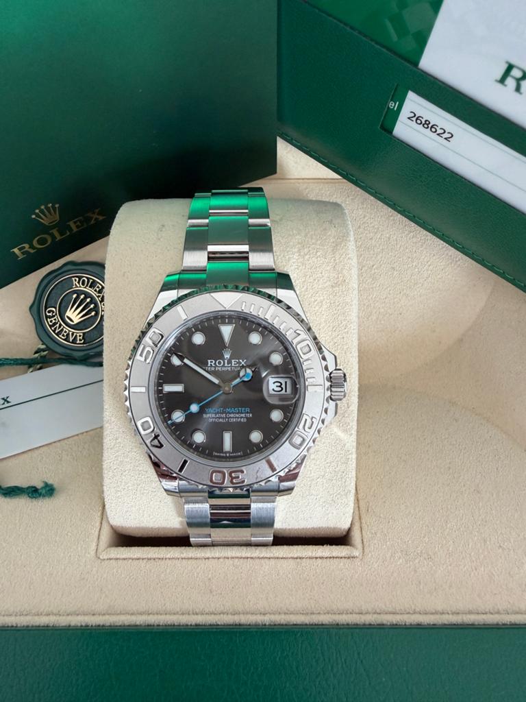 Rolex Yacht-Master Rhodium, Ophalen, Zo goed als nieuw, Staal, Rolex