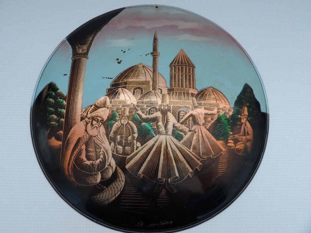 Wandbord, Hz mevlana, 32x32 cm, Antiek en Kunst, Ophalen of Verzenden