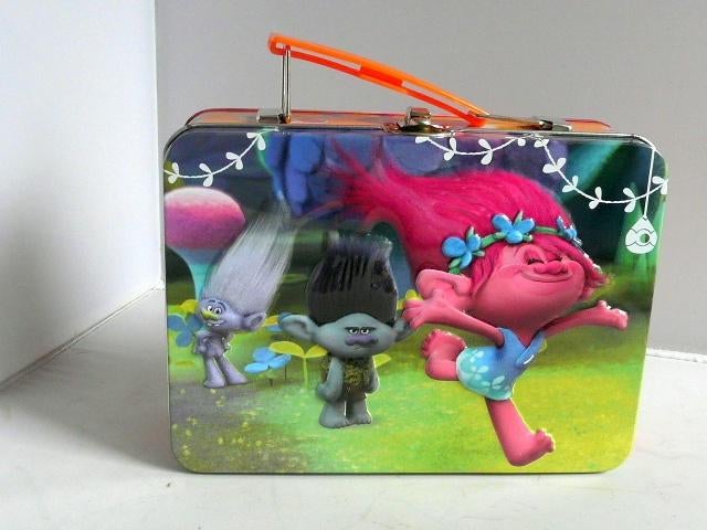 Metalen koffertje met Trolls afbeelding 13x18cm., Ophalen of Verzenden