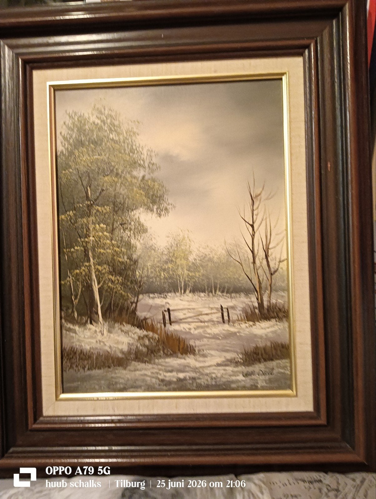 Olieverf schilderij, Ophalen