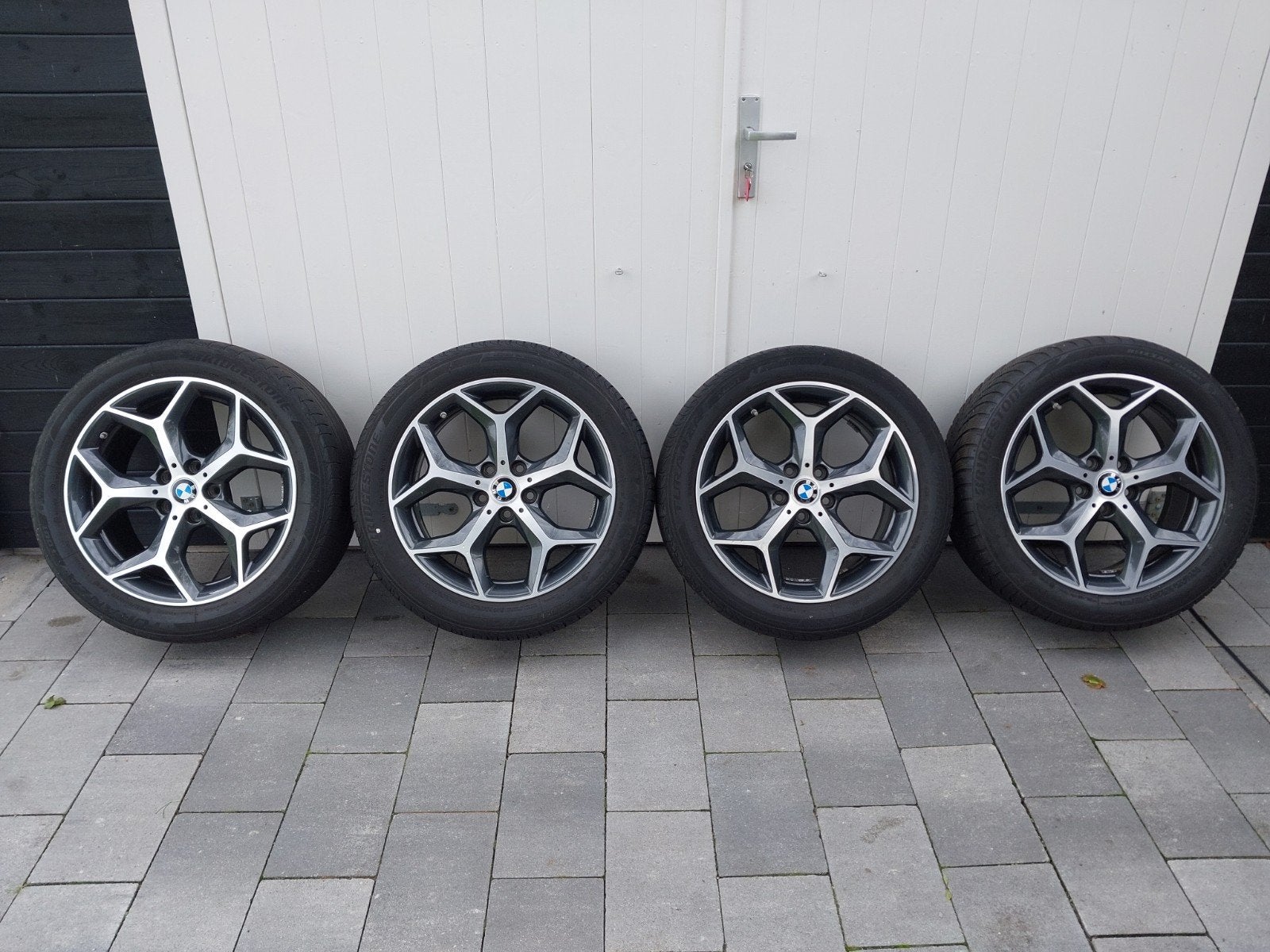 BMW 18 inch velgen met Bridgestone Turanza T001 banden, Ophalen, 18 inch, Gebruikt, Banden en Velgen