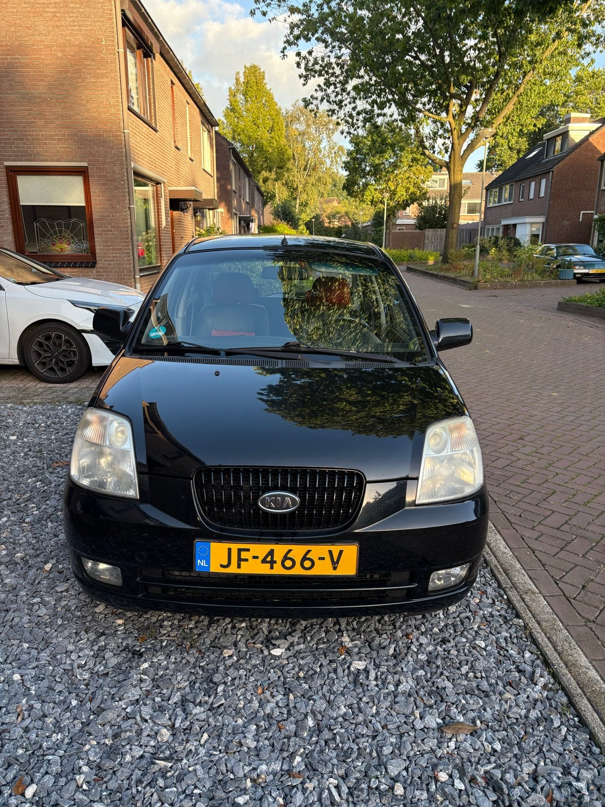 Kia Picanto 1.1 EX | 199.000 km | Airco | Stoelverwarming, Auto's, Zwart, 4 cilinders, Zwart, Leder
