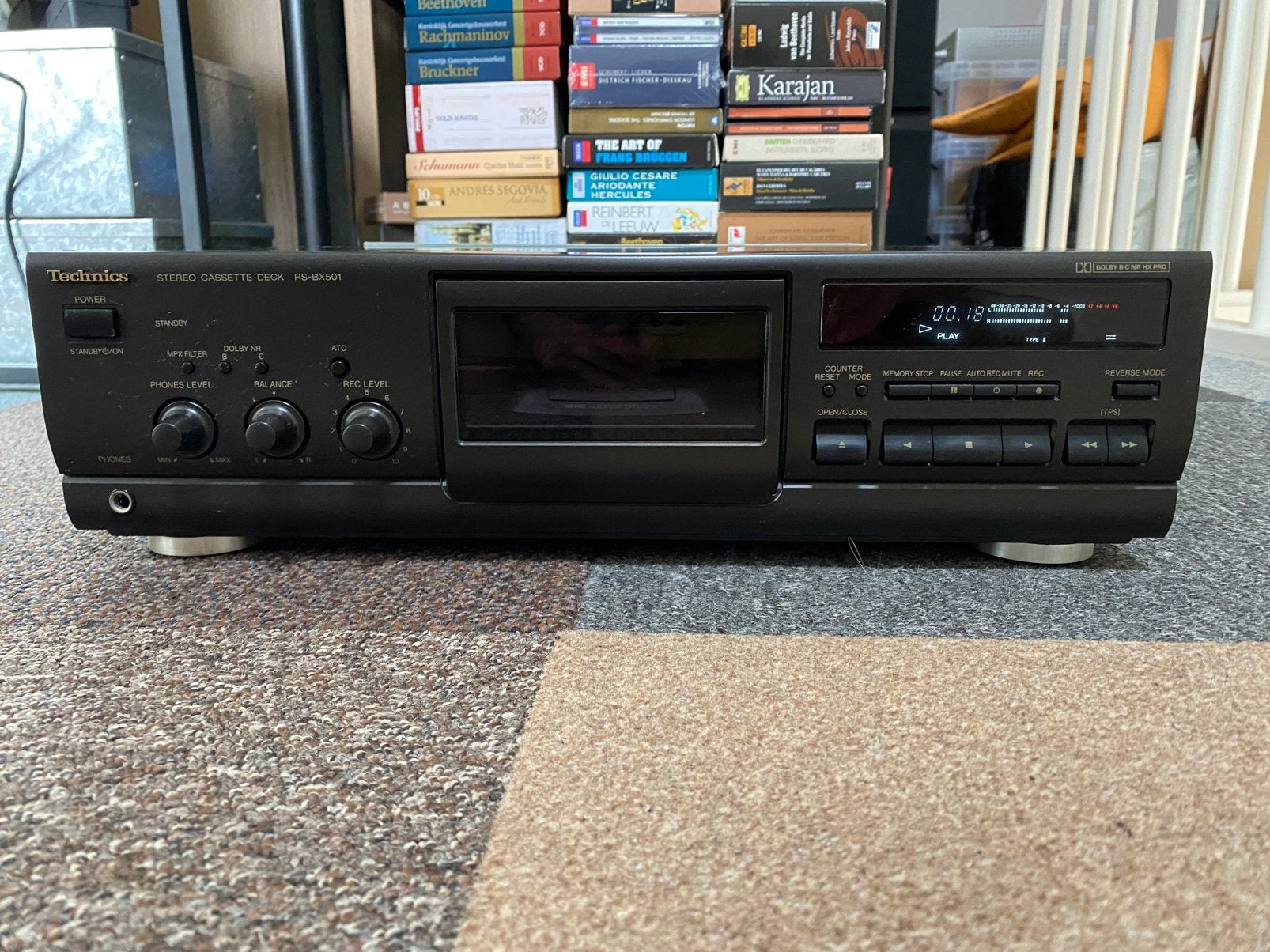 Technics RS-BX501 Stereo Cassettedeck - Uitstekende Staat, Ophalen of Verzenden, Enkel, Overige merken, Tiptoetsen