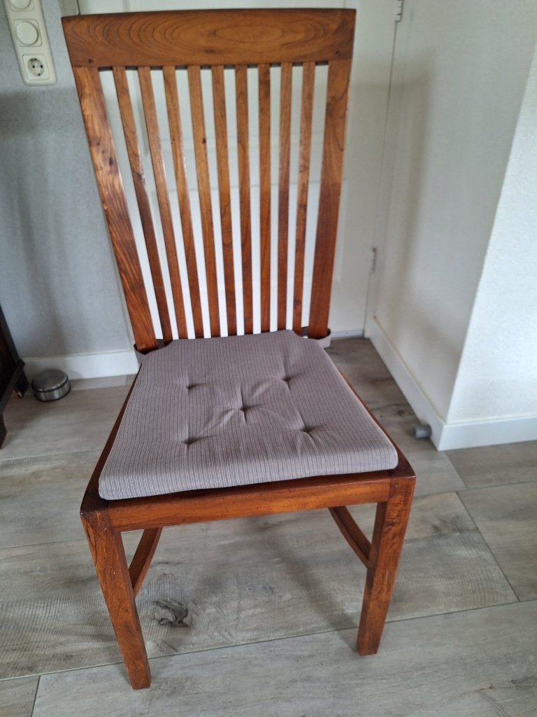 Eetkamerstoelen, Huis en Inrichting, Gebruikt, Bruin, Ophalen of Verzenden, Vijf, Zes of meer stoelen