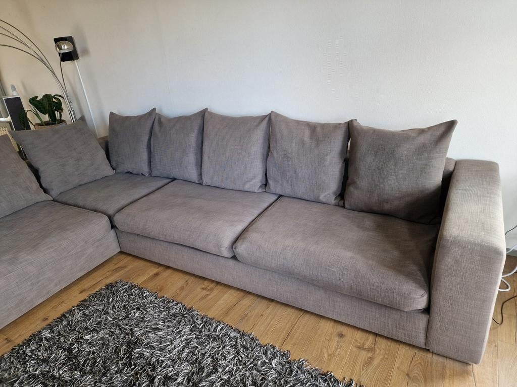 Grote BoConcept hoekbank - in kleinere delen te vervoeren, Ophalen, Gebruikt, Vierpersoons of meer, Stof