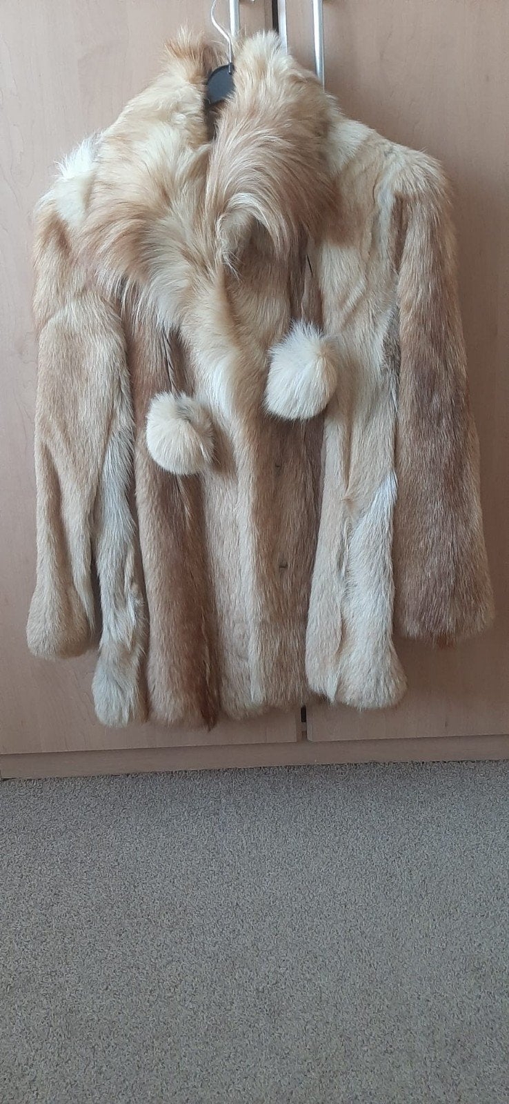 Bontjas Maat 42, Ophalen, Gedragen, Maat 42/44 (L), Beige