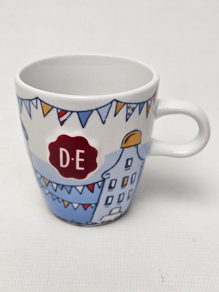 # Douwe Egberts mokje met huisjes, Ophalen of Verzenden, Gebruikt, Overige stijlen, Mok