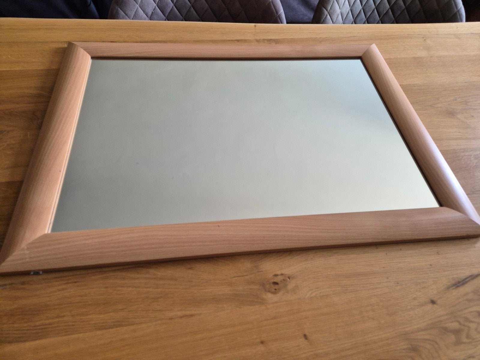 Houten spiegel 60 x 80 cm, Ophalen, Gebruikt, Minder dan 100 cm, Rechthoekig