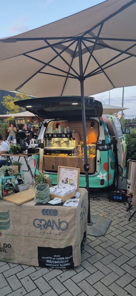 Barista, koffiebus/koffiebar/koffie oldtimer op locatie!, 10 kopjes of meer, Ophalen of Verzenden, Nieuw, Koffiemachine