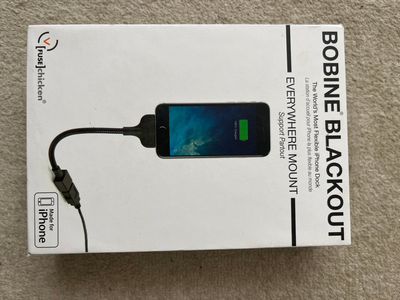 Fuse Chicken Bobine Blackout iPhone Mount & Oplader, Lightning, Nieuw, Ophalen of Verzenden, Oplaadkabel