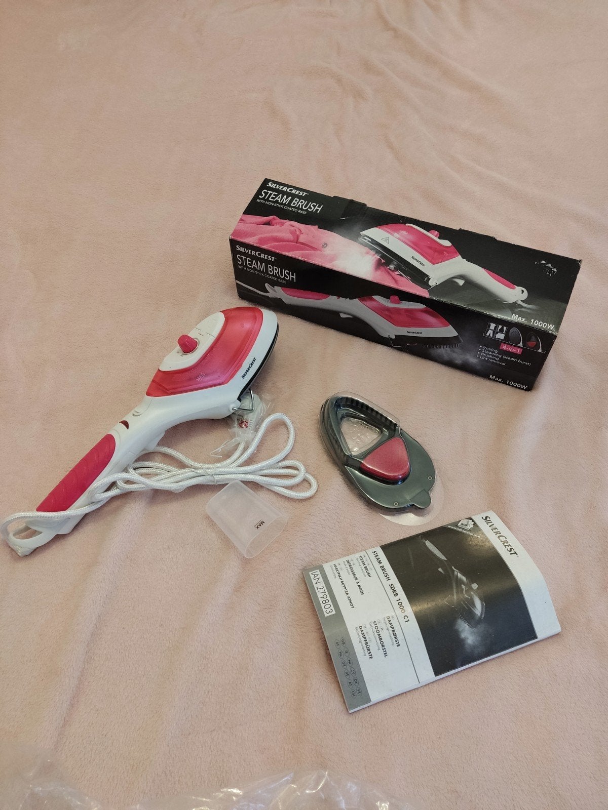 SilverCrest Stoomborstel - Max 1000W - Zo goed als nieuw, Ophalen of Verzenden, Zo goed als nieuw, Strijkijzer met snoer