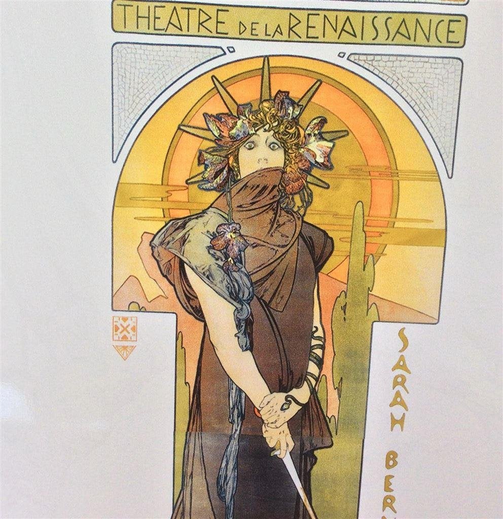 Medea ALPHONSE MUCHA Sarah Bernhardt Metalen Wandbord, Verzenden, Nieuw