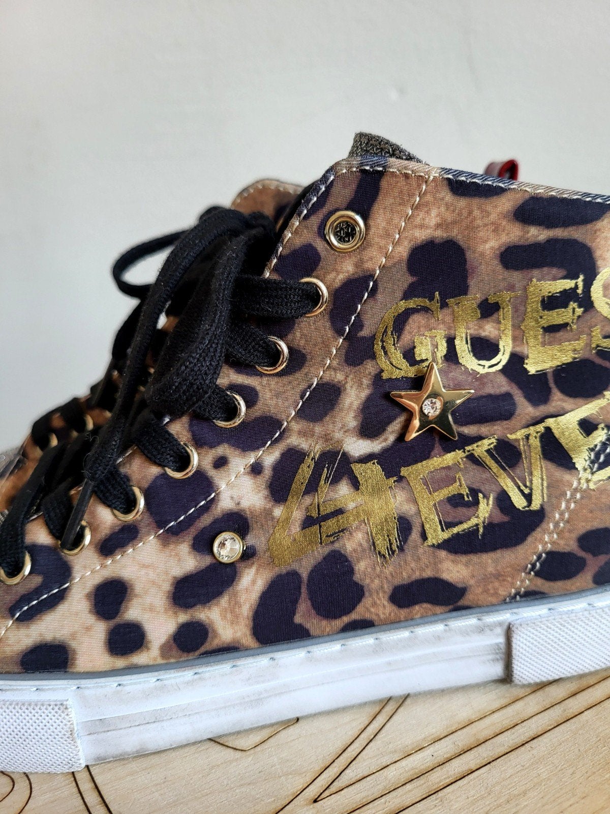 GUESS hoge sneakers luipaardprint maat 36, Ophalen of Verzenden, Overige kleuren, Guess, Sneakers of Gympen