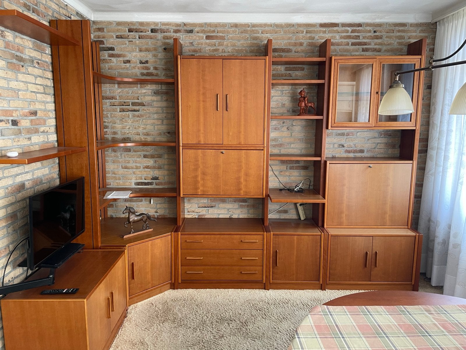 Modulair Wandmeubel met Kasten en Staanders, Huis en Inrichting, Kasten | Wandmeubels, Ophalen, Gebruikt, 200 cm of meer, 300 cm of meer
