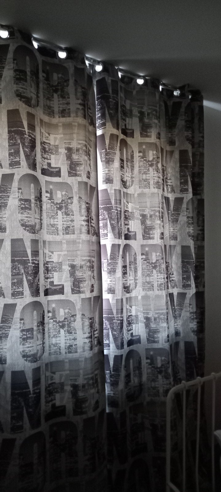 Gordijnen New York print - Kwantum (140x260 cm), Zwart, Gebruikt, Kwantum, Ophalen of Verzenden