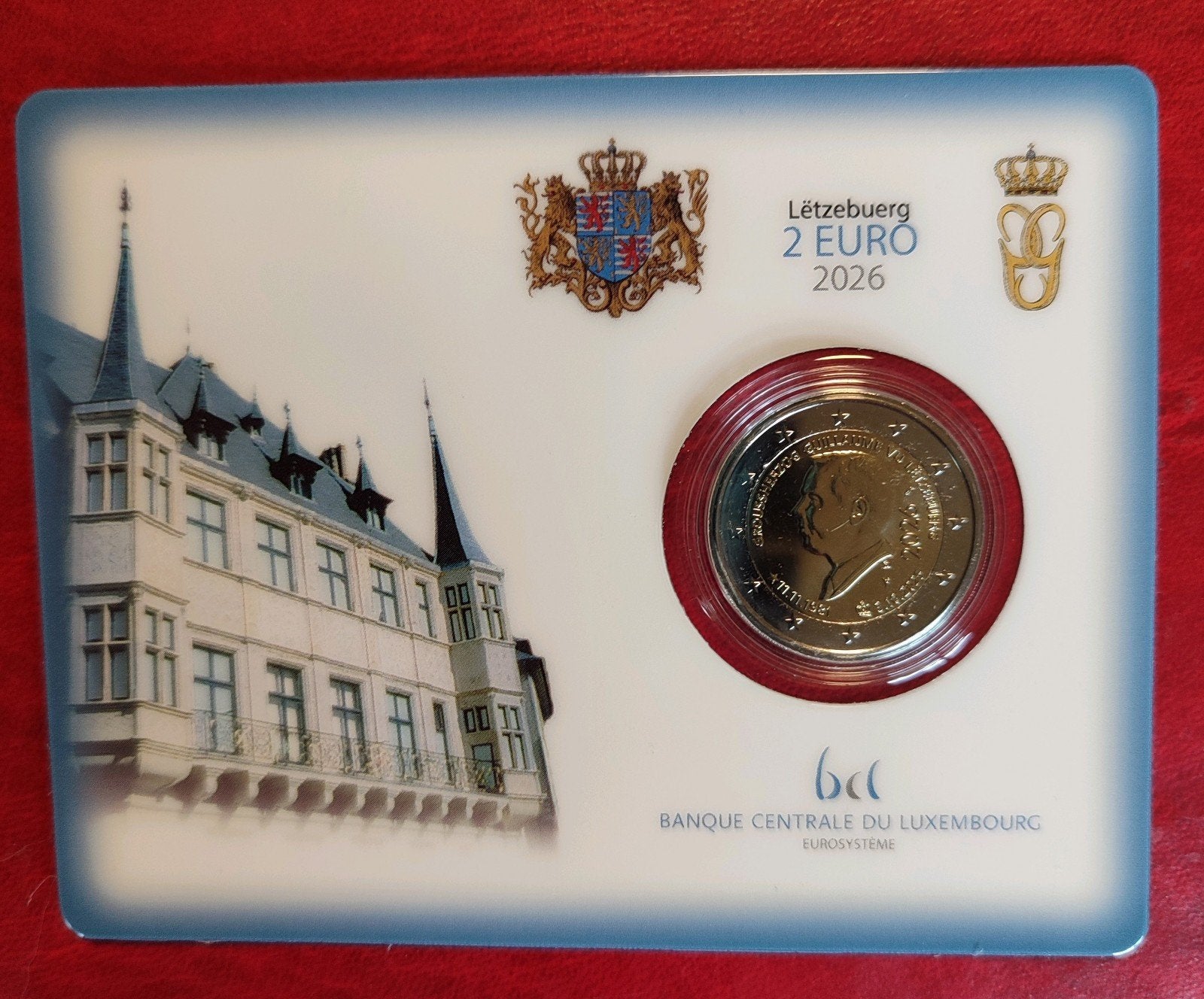 Luxemburg 2 euro 2026 BU Troonsbestijging Guillaume Coincard, Ophalen of Verzenden, Luxemburg, 2 euro, Setje