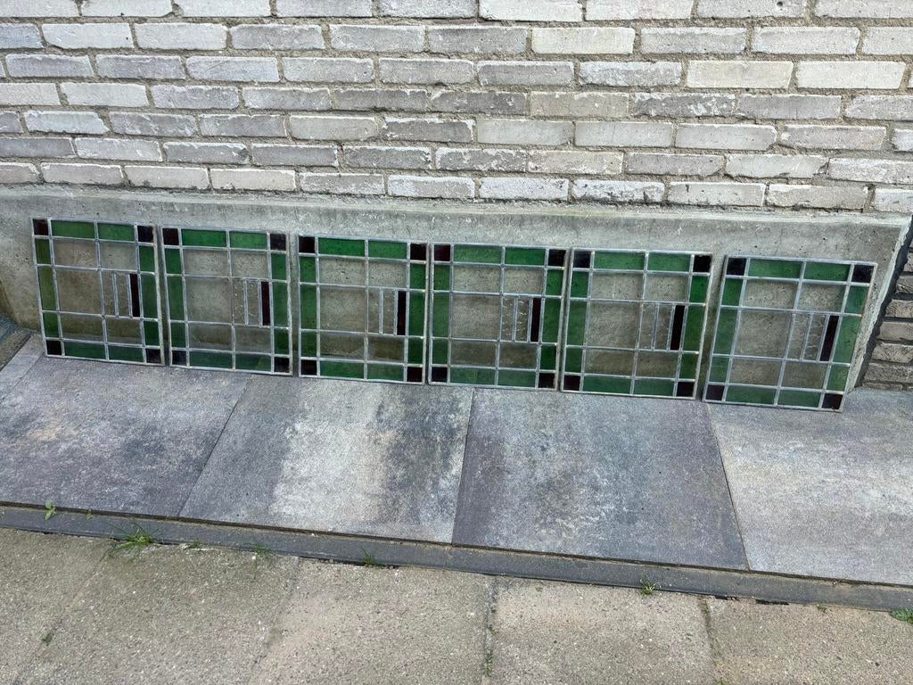 98 jaar oud glas in lood panelen uit 1928, Ophalen of Verzenden, Glas in lood