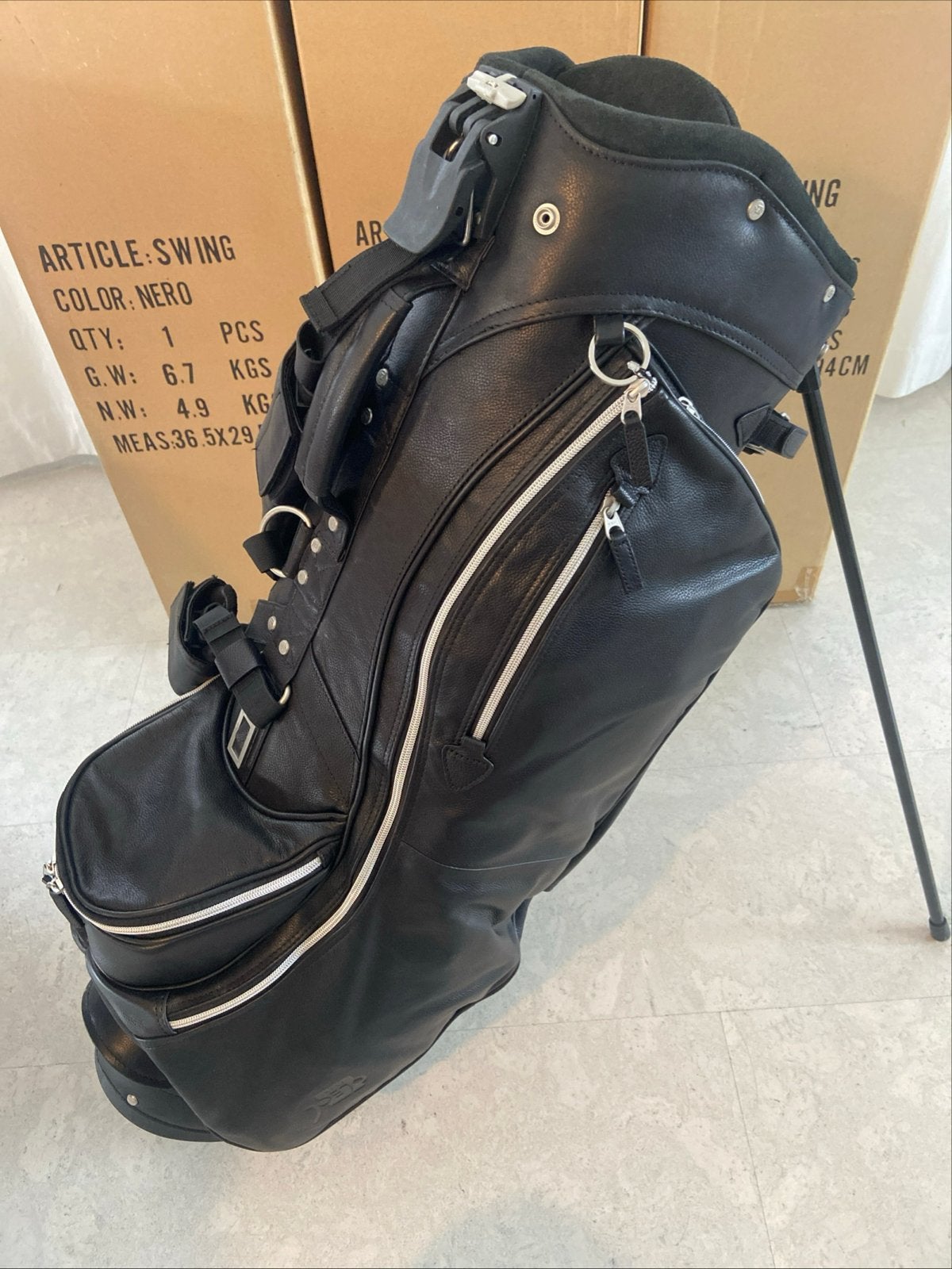 Nieuw twee BIG MAX Limited Edition Leren Golftas-Waterdicht, Sport en Fitness, Ophalen of Verzenden, Nieuw, Tas, Overige merken