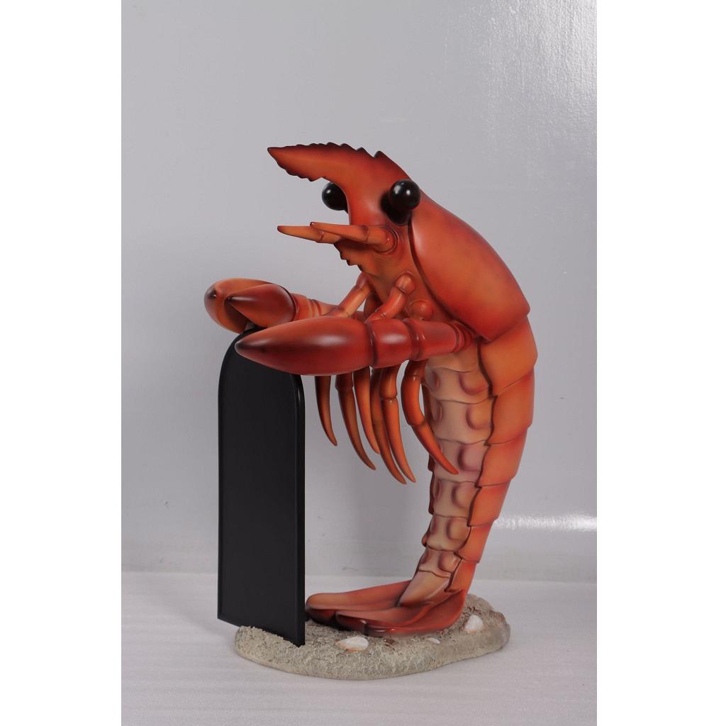 Lobster menubord 83 cm - kreeft met menubord, Ophalen, HorecaBeelden, Overige typen, Nieuw