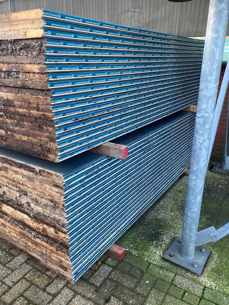 Sandwich panelen 275 lang 3 cm dik antraciet, Doe-het-zelf en Verbouw, Metalen, Ophalen, Gebruikt