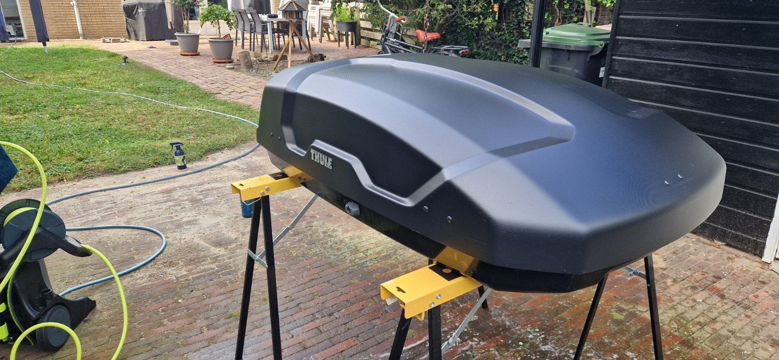 Complete Thule Set: Force XT S Dakkoffer + WingBar Dakdrager, Ophalen, Zo goed als nieuw