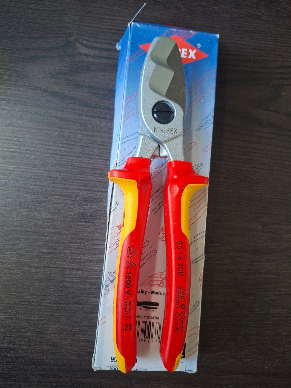 NIEUW KNIPEX VDE 1000V KABELSCHAAR, Ophalen of Verzenden, Nieuw, Tang, Knipex