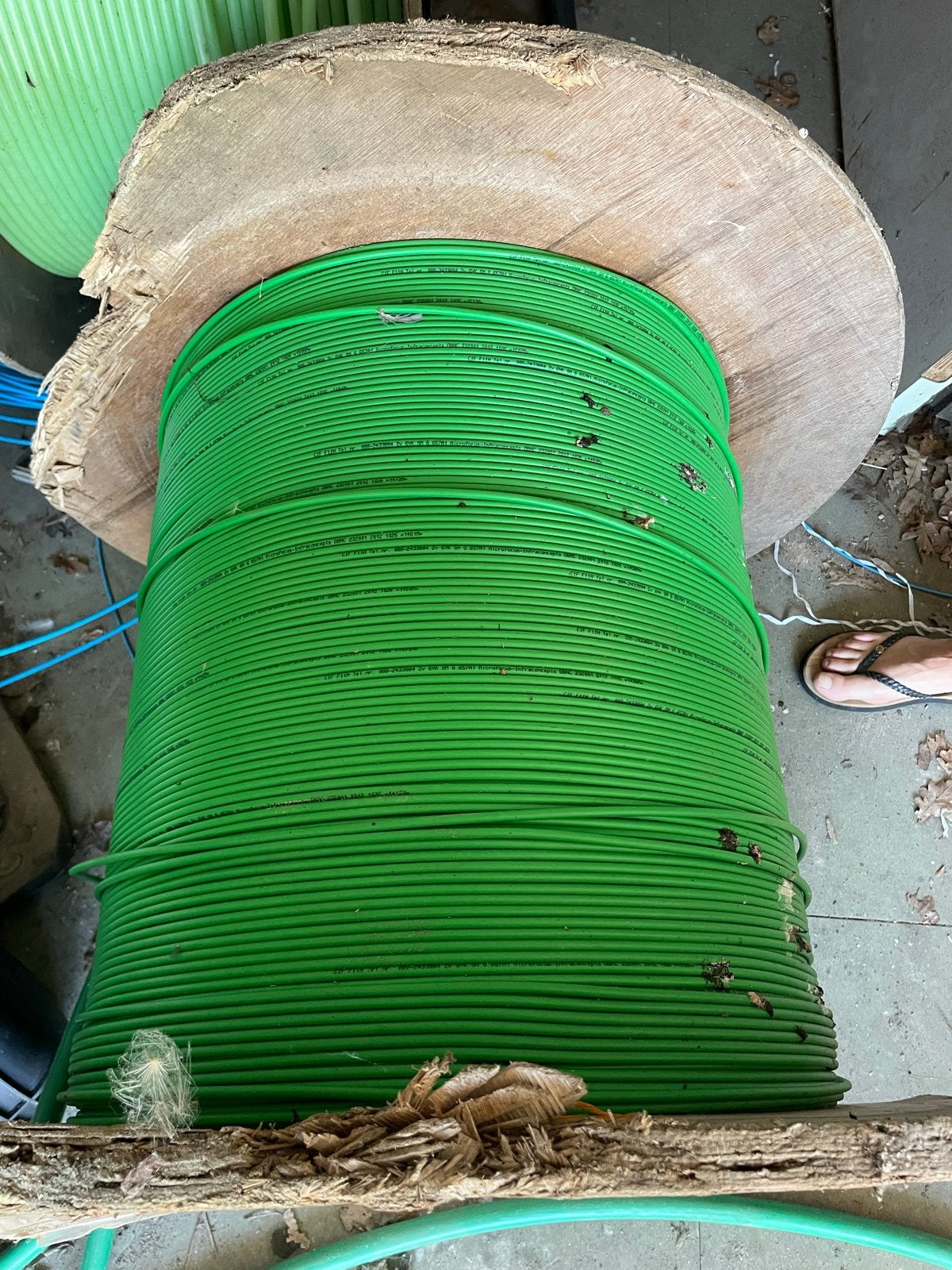 Kabelhaspel met BIF2 (Green) buig-ongevoelige glasvezelkabel, Ophalen, Nieuw, Kabelhaspel