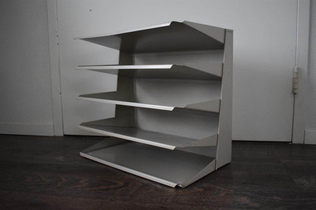 Bureau organizer - archiefbak - sorteerrek metaal grijs, Ophalen of Verzenden, Gebruikt