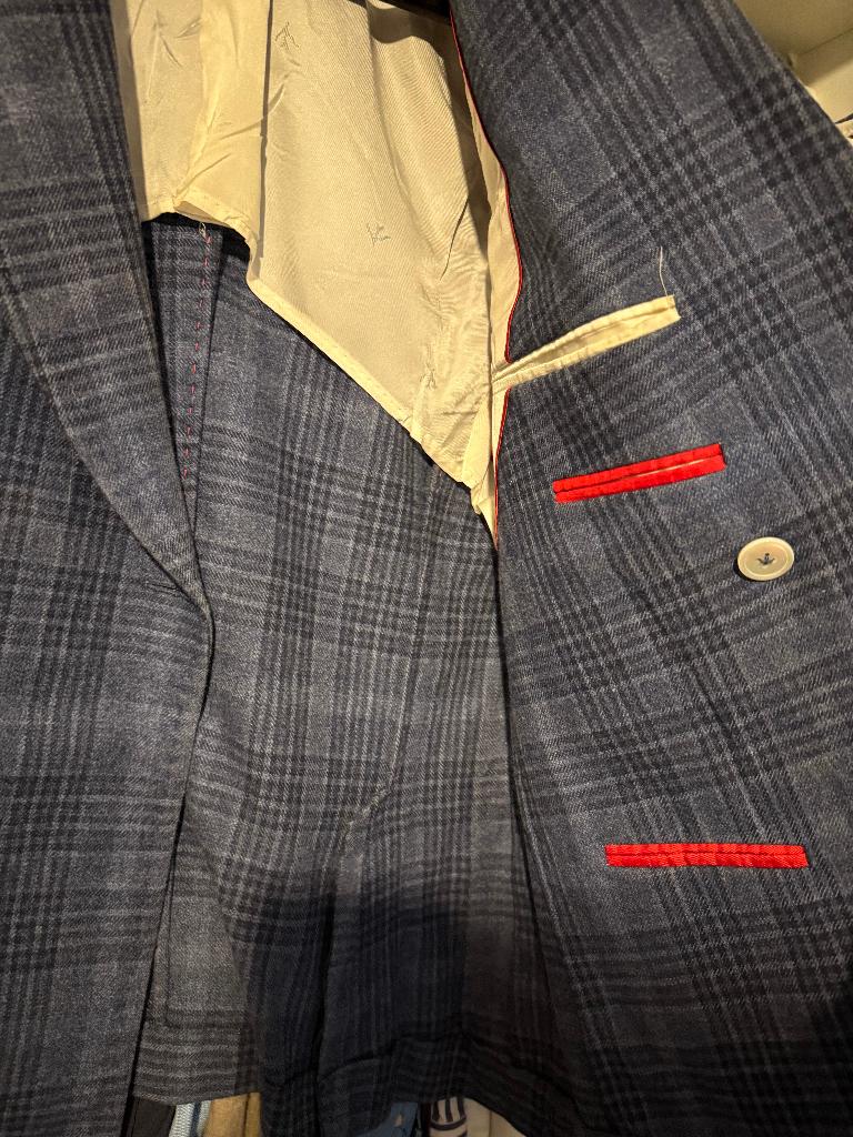 ISAIA double breasted 46, Ophalen, Gedragen, Maat 46 (S) of kleiner, Blauw