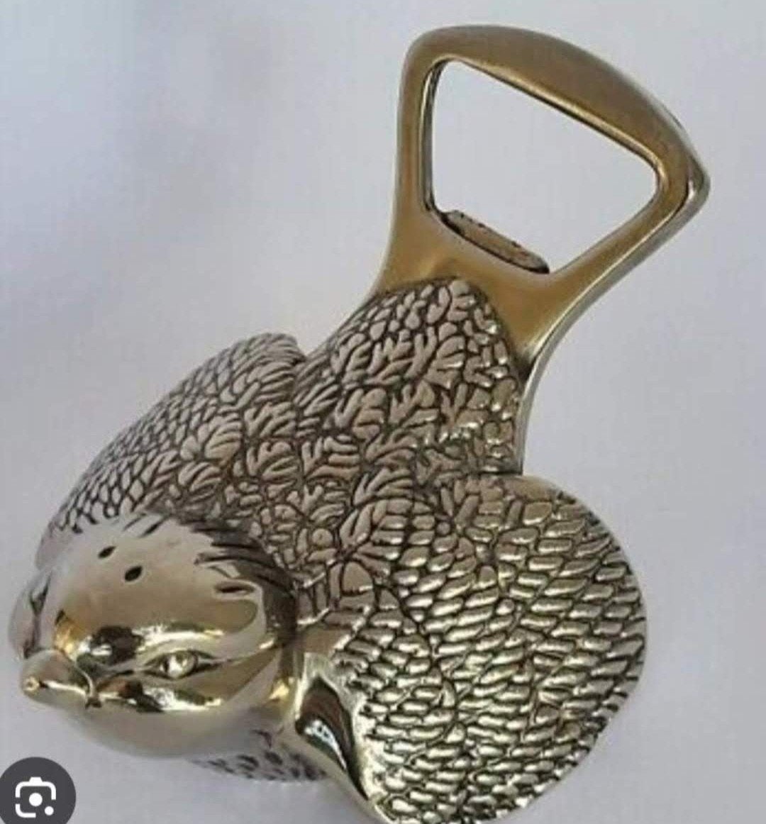 Vintage verzilverde flessenopener model Vogel, Ophalen of Verzenden