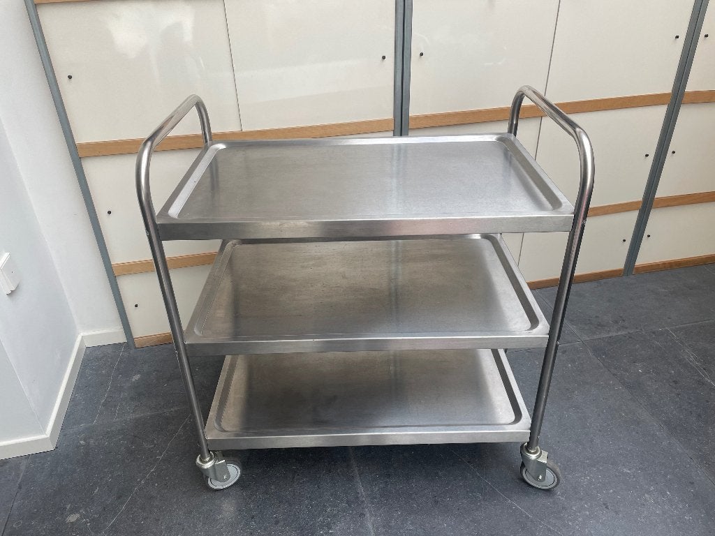 RVS trolley, Huis en Inrichting, Ophalen, Zo goed als nieuw, Metaal, Overige merken