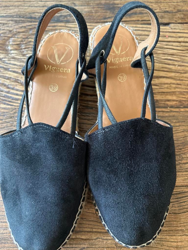 Viguera Espadrilles Zwart Maat 39, Ophalen of Verzenden, Zo goed als nieuw, Zwart, Espadrilles of Moccasins