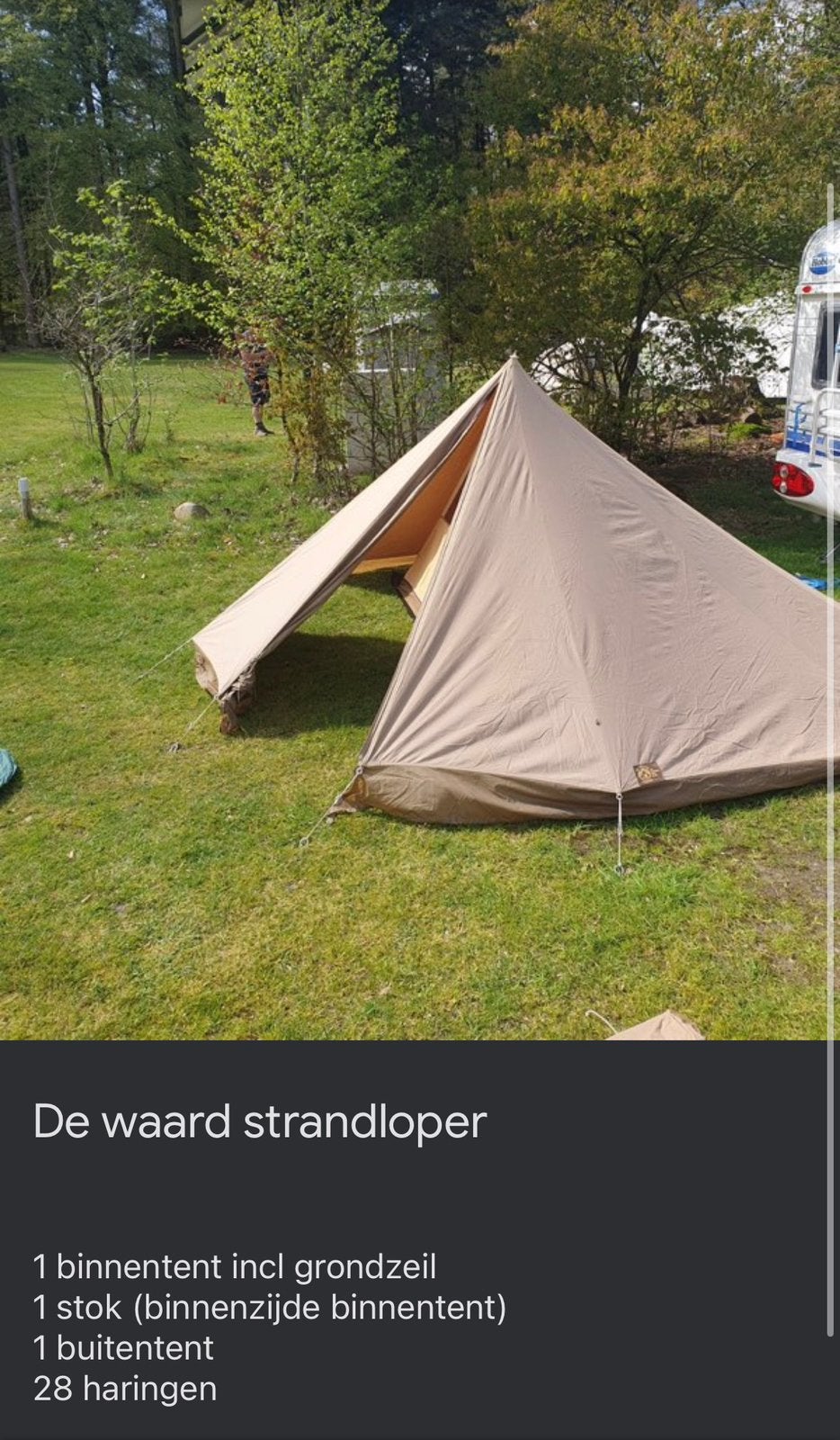 De Waard Piramidetent - Technisch Katoen - Goede Staat, Caravans en Kamperen, Ophalen, Gebruikt, Tot en met 3