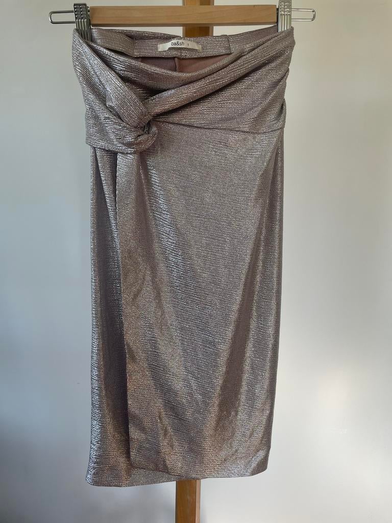 Ba&sh midi rok metallic, maat S, Overige kleuren, Ophalen of Verzenden, Zo goed als nieuw, Knielengte