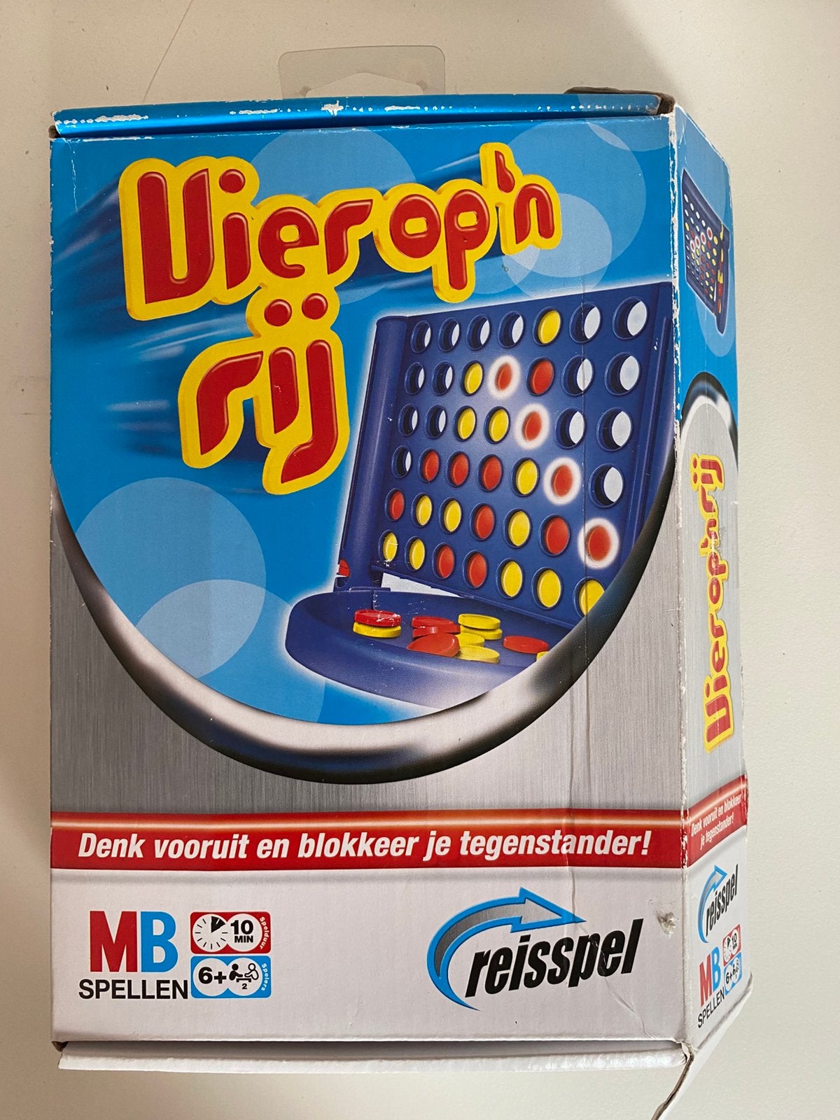 Vier op 'n rij reisspel van MB Spellen, Hobby en Vrije tijd, Gezelschapsspellen | Bordspellen, Een of twee spelers, Ophalen of Verzenden