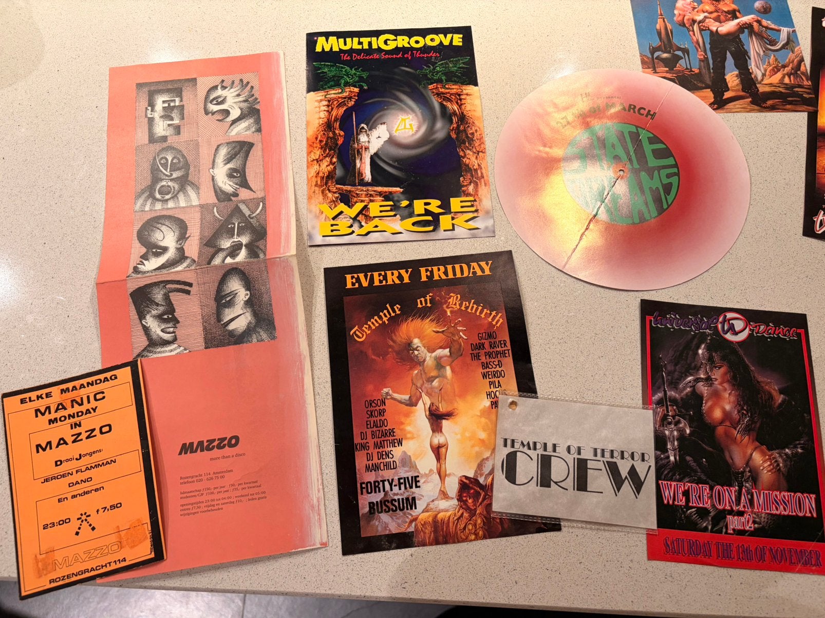 Diverse flyers van house events, Verzamelen, Ophalen of Verzenden, Gebruikt, A4 of kleiner, Muziek