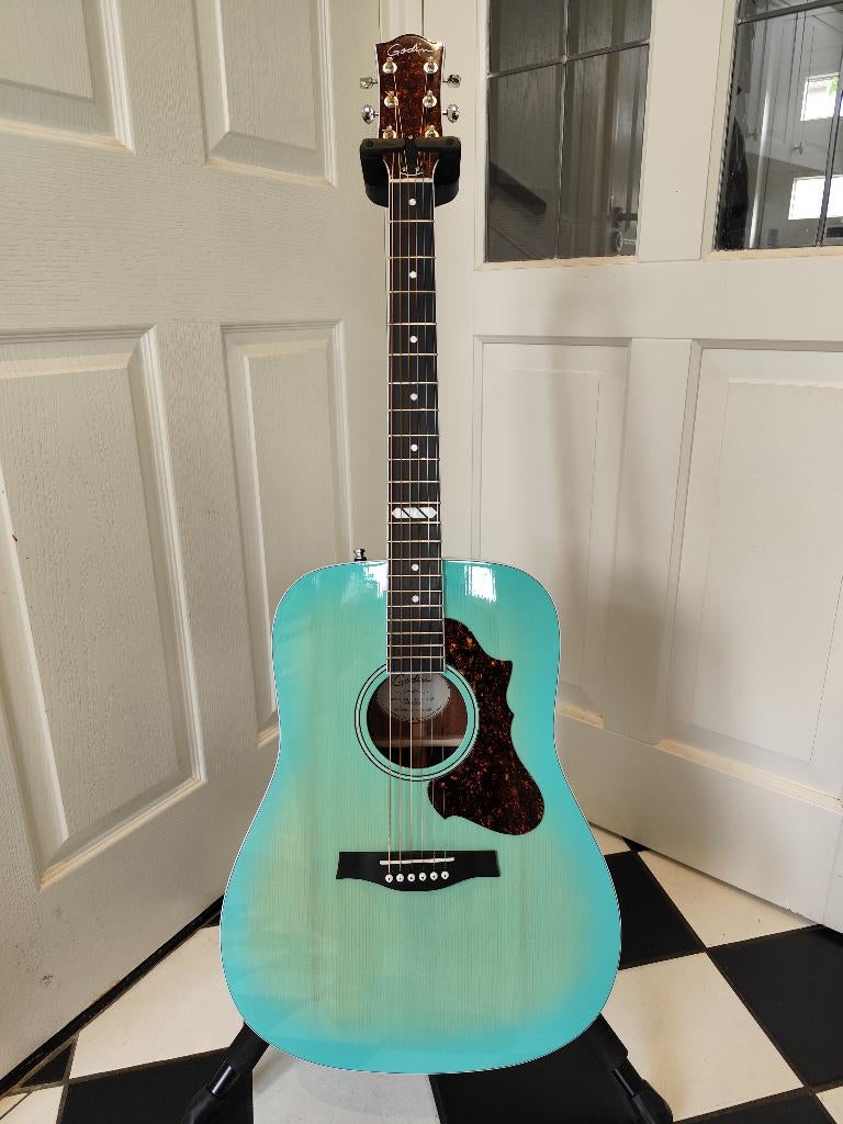 Godin Imperial Laguna Blue Akoestische Gitaar, Ophalen, Zo goed als nieuw, Western- of Steelstringgitaar, Met koffer