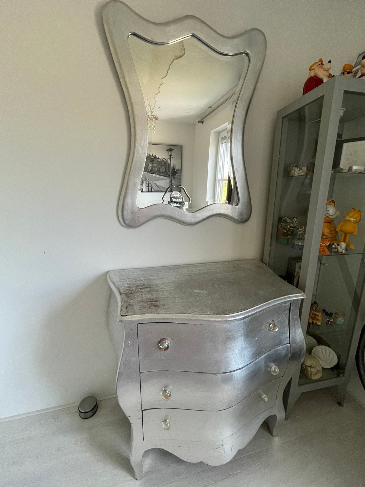 Buik commode / barok commode + spiegel, Gebruikt, 50 tot 70 cm, Ophalen of Verzenden, 100 cm of meer