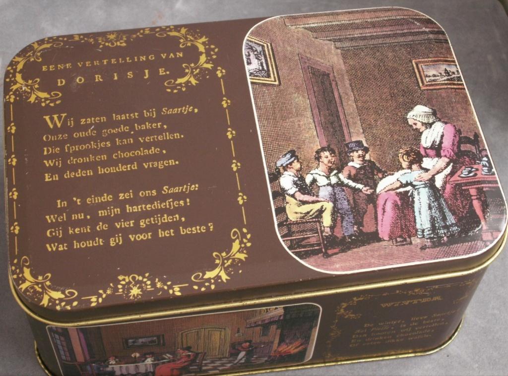Vintage Albert Heijn koektrommel “Eene vertelling v. Dorisje, Ophalen of Verzenden, Zo goed als nieuw, Overige