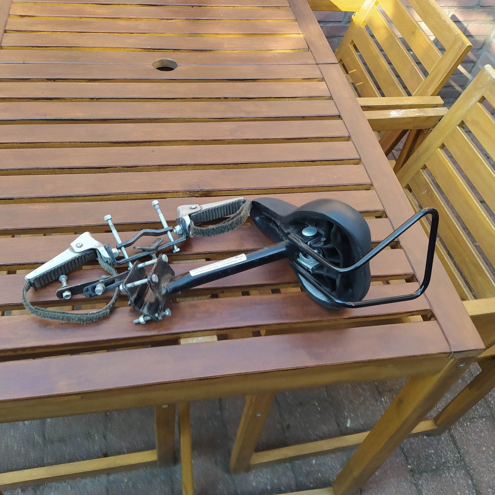fietsstoeltje voor op de fiets, Ophalen