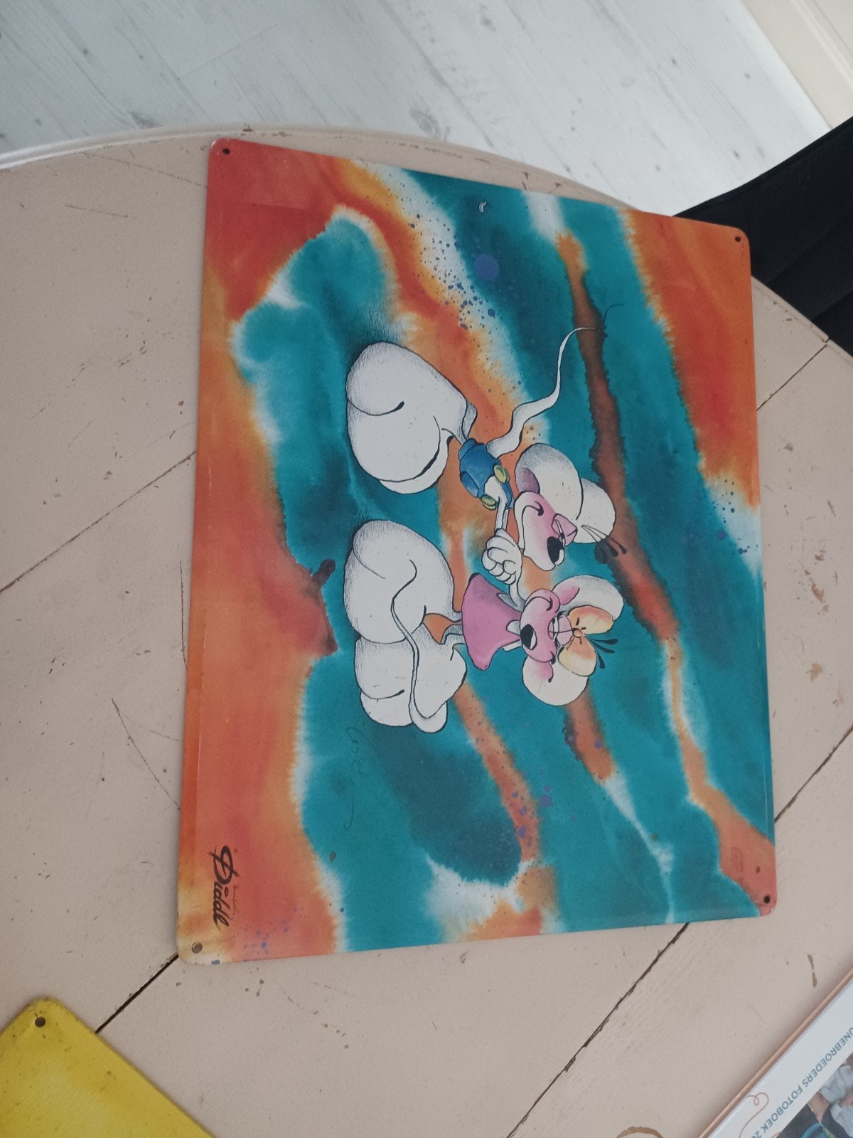 Diddl magneetbord / metalen bord, Ophalen, Gebruikt